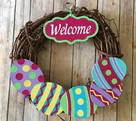 Dollar Store Easter Egg Wreath
