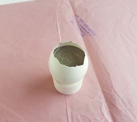Pour concrete into an empty eggshell for a surprisingly high-end idea