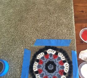 easy rug painting gives it a new look, Laid out my design