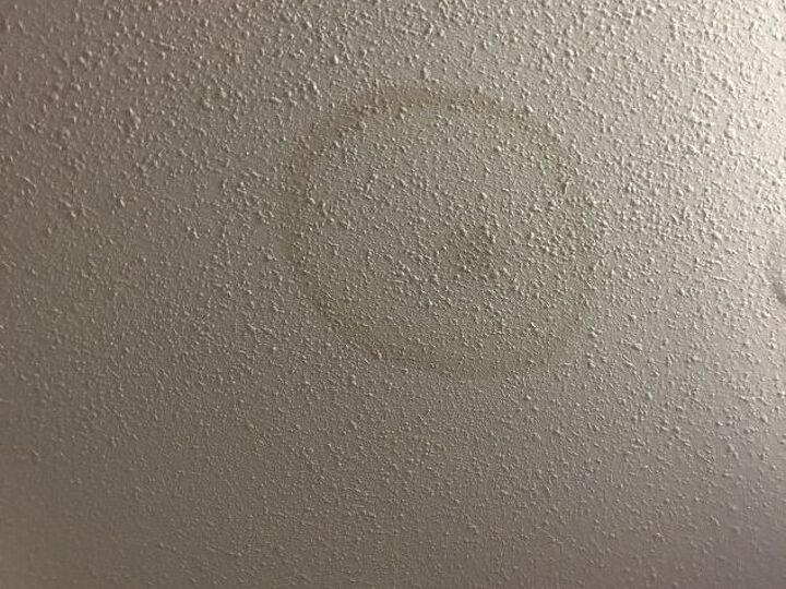 q we have an old water stain on our ceiling how do i cover it