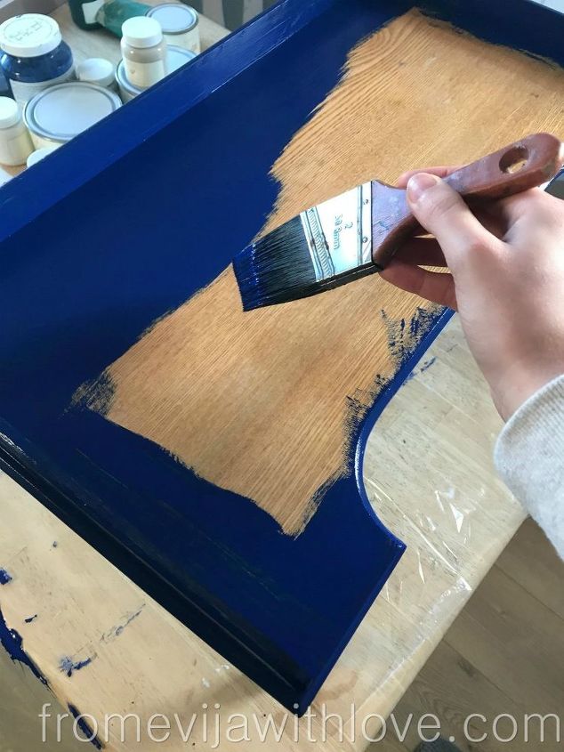 revive an old piece of furniture using a stencil