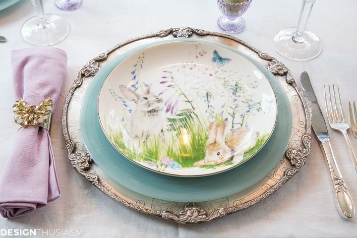 how to use soft spring colors to decorate a sophisticated easter table
