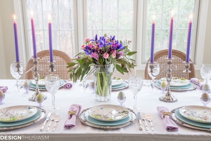 how to use soft spring colors to decorate a sophisticated easter table