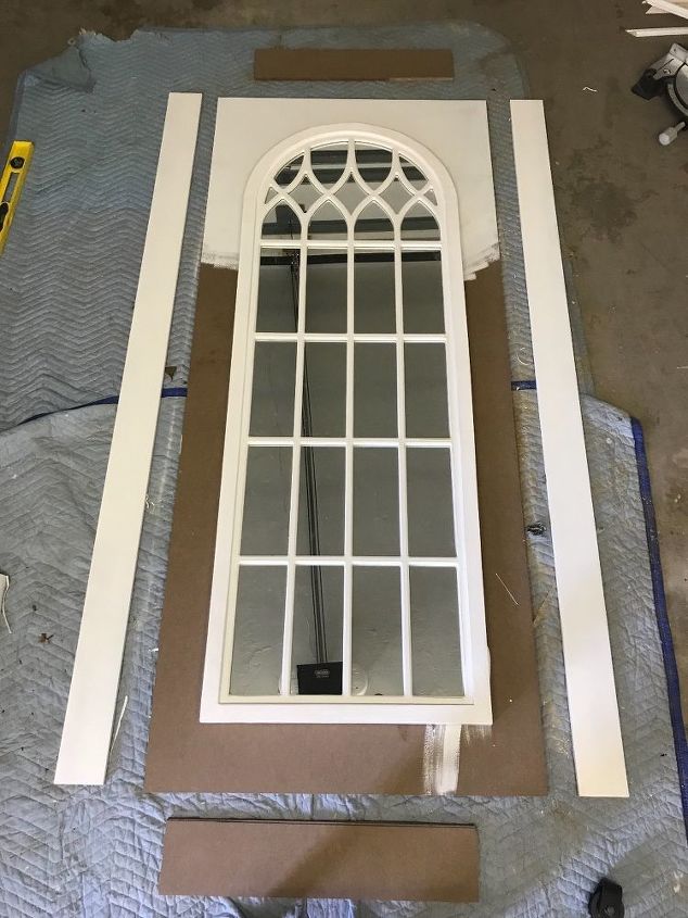 Cathedral Mirror Barn Door Joanna Gaines Inspired Hometalk Cathedral Mirror Barn Door Joanna Gaines Inpired