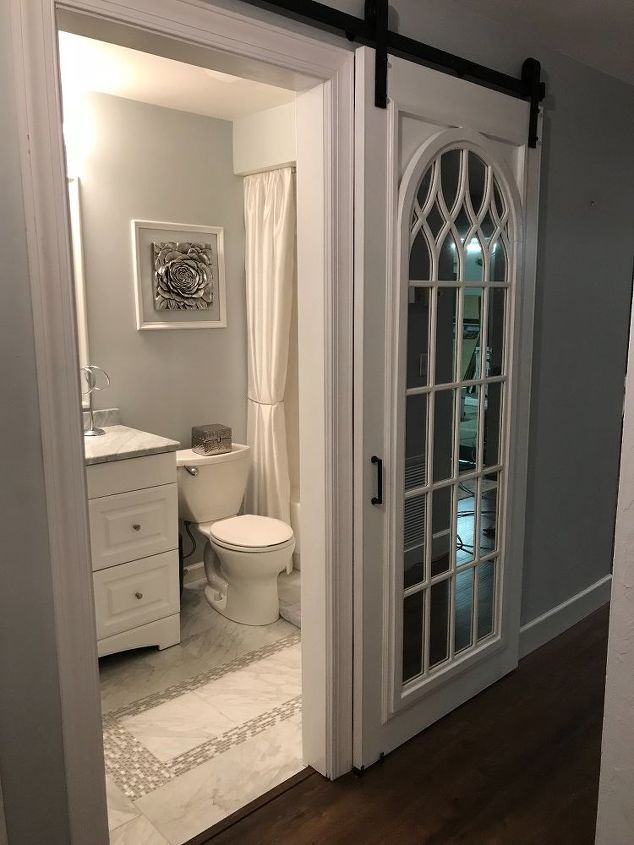 cathedral mirror barn door joanna gaines inspired