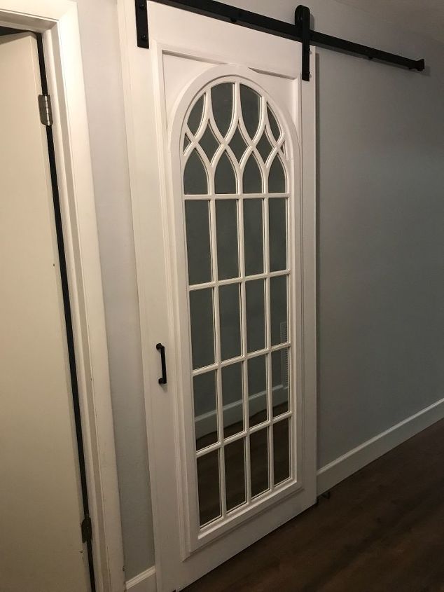 cathedral mirror barn door joanna gaines inspired