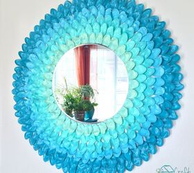 s check out these 15 beautiful flower ideas for spring, Spring Ombre Flower Mirror