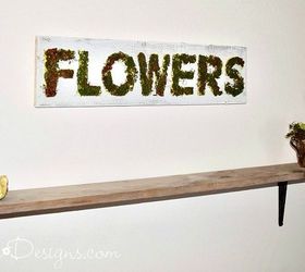 s check out these 15 beautiful flower ideas for spring, Easy To Make Mossy Sign