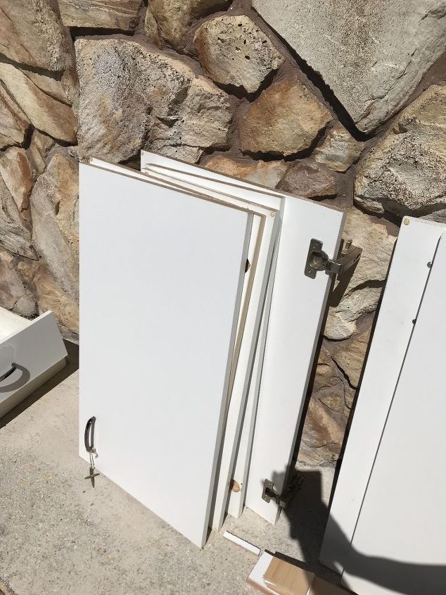 Old Formica Cabinet To Modern Coastal Hometalk