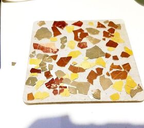 cracked eggshells craft idea a mosaic coaster