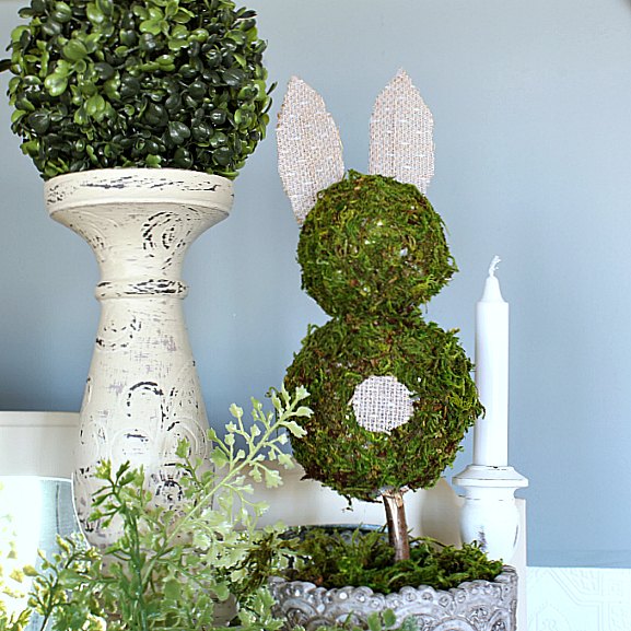 diy easter bunny topiary trees easter blog hop