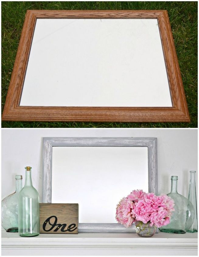 how to make an old mirror farmhouse chic