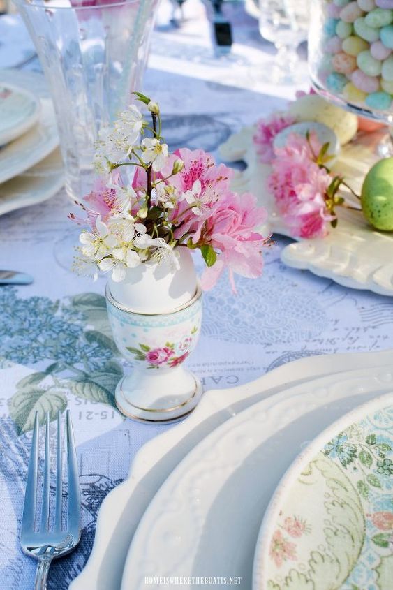 create a blooming branch centerpiece for easter