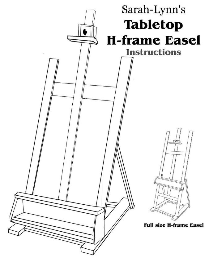 tabletop h frame easel