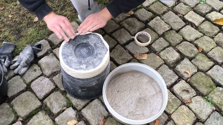 super easy concrete bowl diy, prepare inner mold