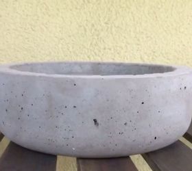 super easy concrete bowl diy, Final