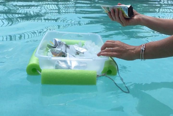 14 creative ways to transform pool noodles into something new, Cut Noodles For A Floating Cooler
