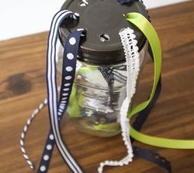 you ll want to start organizing when you see these clever ideas, Mason Jar Ribbon Organizer