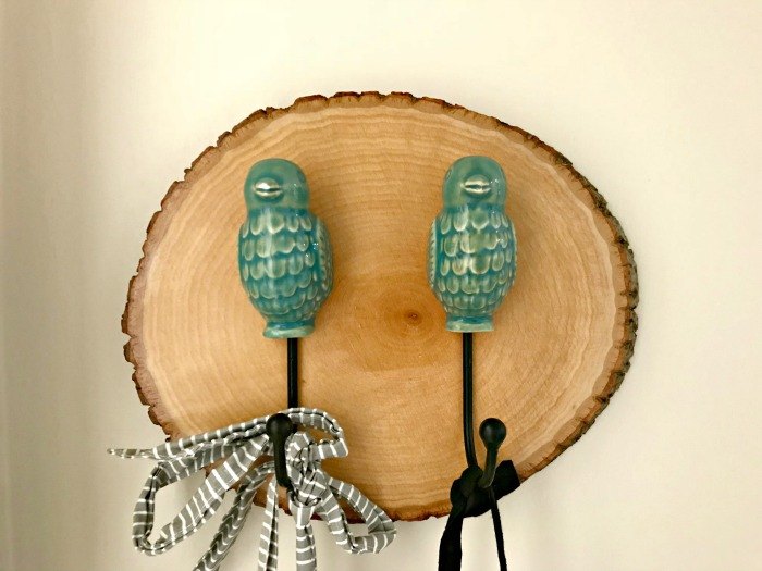 you ll want to start organizing when you see these clever ideas, DIY Wood Slice Wall Hooks