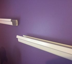 bookshelves and curtain rods