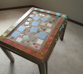 mosaic table project with my son
