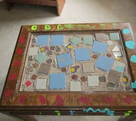 mosaic table project with my son