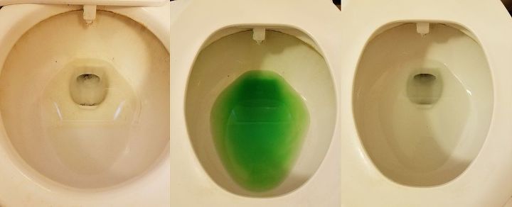 dye your easter eggs and then spring clean the house, Add to the Toilet