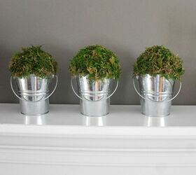 s 25 small decor ideas that will add some spring to your home, Moss Buckets