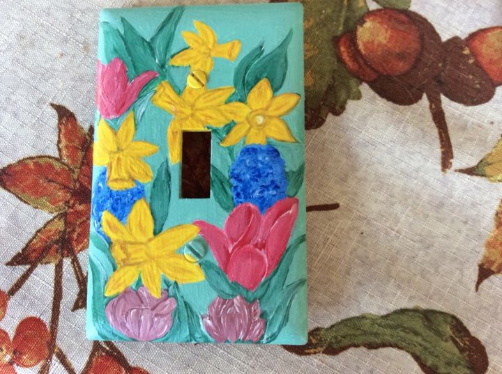 25 ideas de decoracin que darn un toque primaveral a tu hogar, Tapa del interruptor de la luz de primavera
