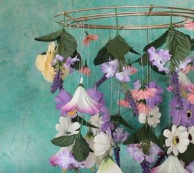 s 25 small decor ideas that will add some spring to your home, Floral Chandelier
