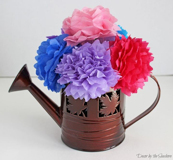 25 ideas de decoracin que darn un toque primaveral a tu hogar, Flores de papel de seda f ciles y coloridas