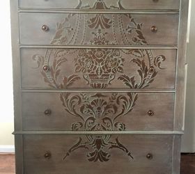 raised stencil chest of drawers