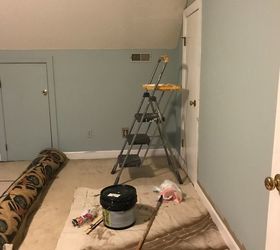 floors from plywood to hardwood look, Paint color change