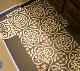 painting hardwood floors to look like moroccan tile, See below where I found custom stencils