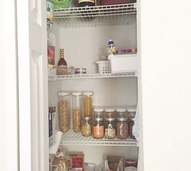 organized pantry using ikea containers and baskets