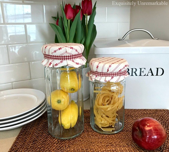 updating boring kitchen canisters