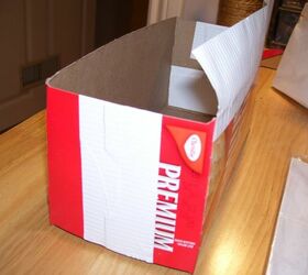 use a cracker box to make a napkin holder