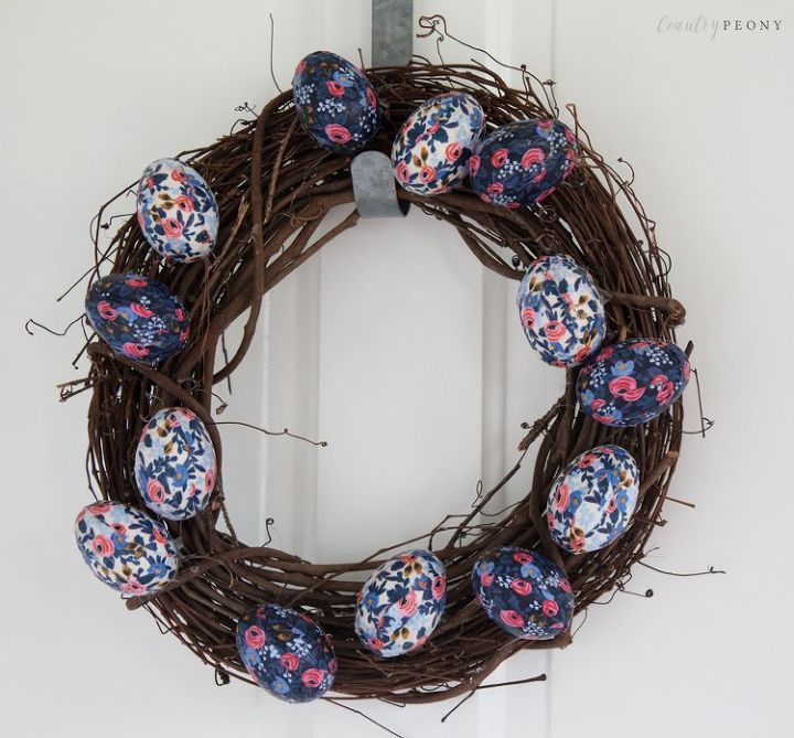 diy floral easter eggs wreath