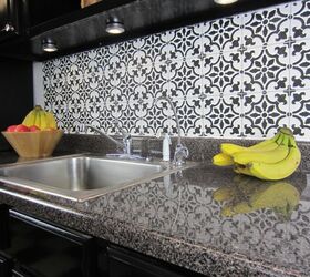 s the 12 most popular backsplash makeovers people are doing now, Stenciled Materials Cost 50 75