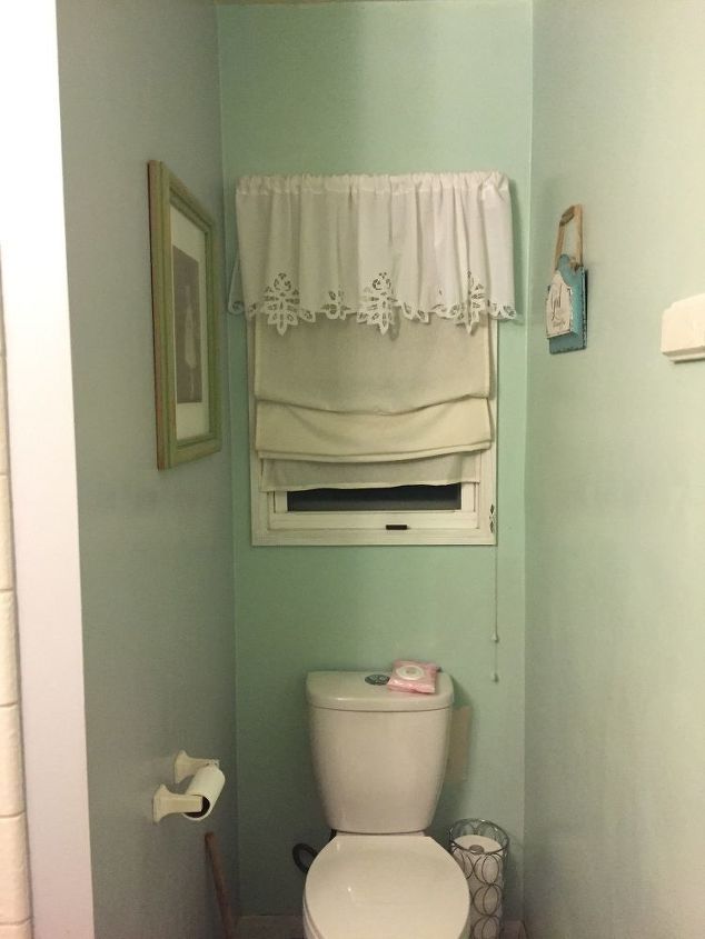 q how can i finish this awful tiny bathroom
