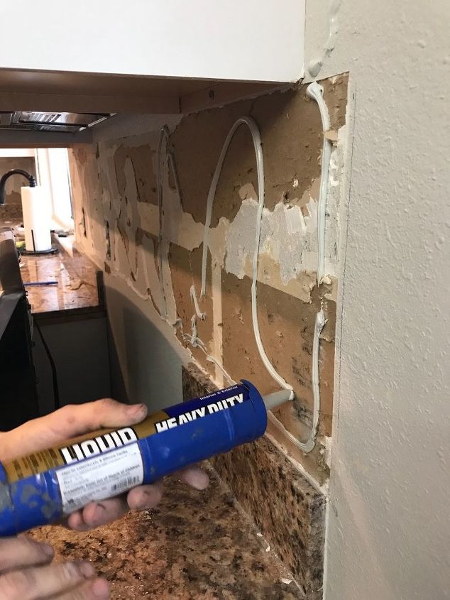 installing beadboard as backsplash and kitchen makeover for 100