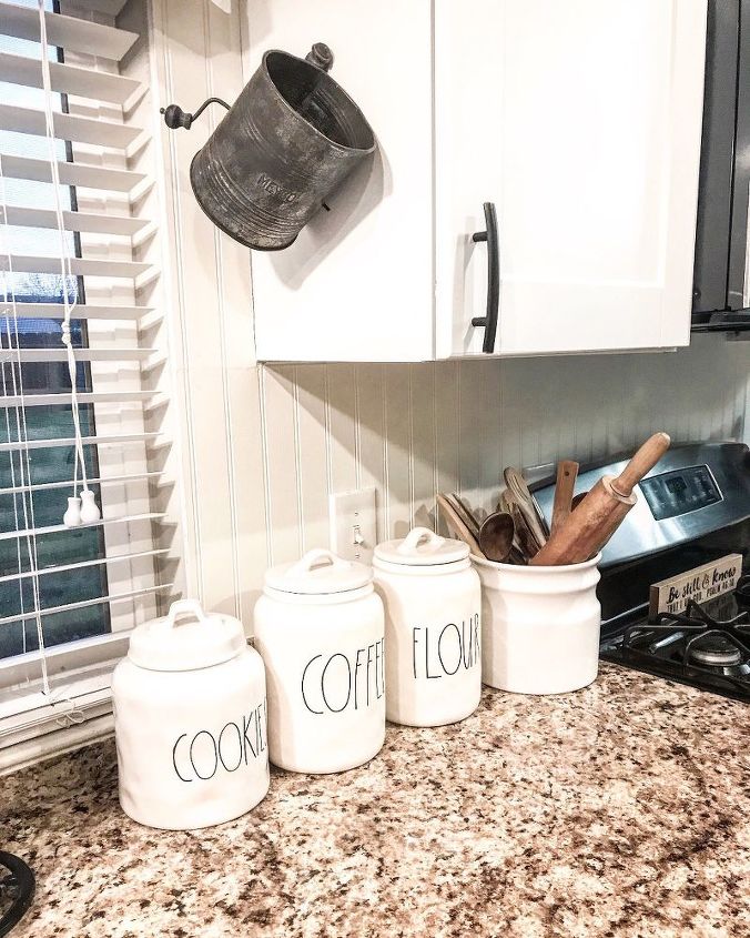 installing beadboard as backsplash and kitchen makeover for 100