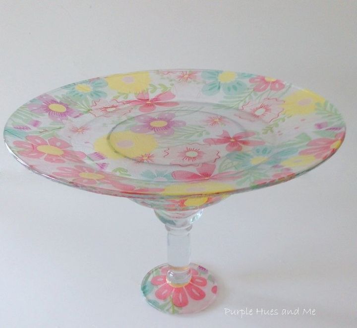 decoupage glass goblet dish stand a dollar store craft