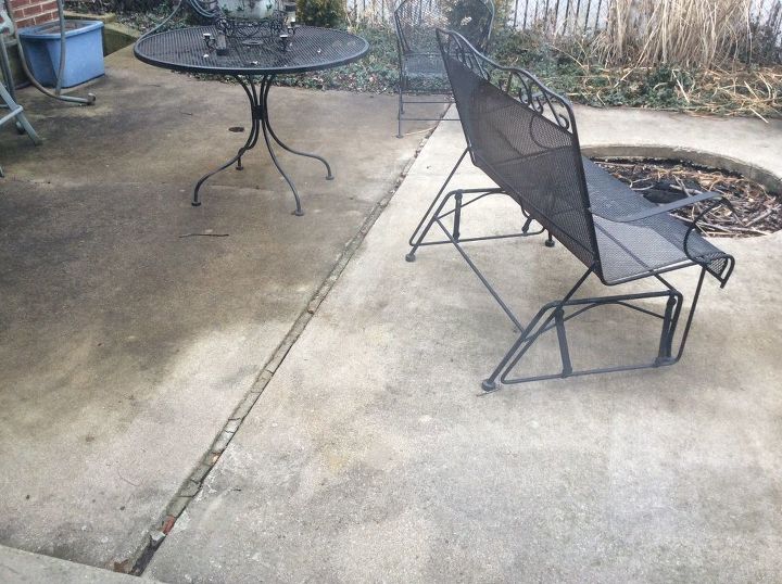 q what is the best way to redo a small cracked cement patio