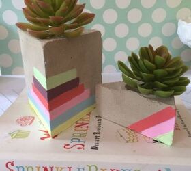 18 adorable container garden ideas to copy this spring, Cement Triangle Planters