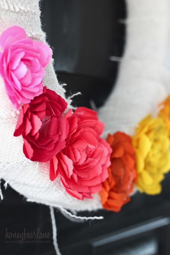 mother s day paper ranunculus wreath