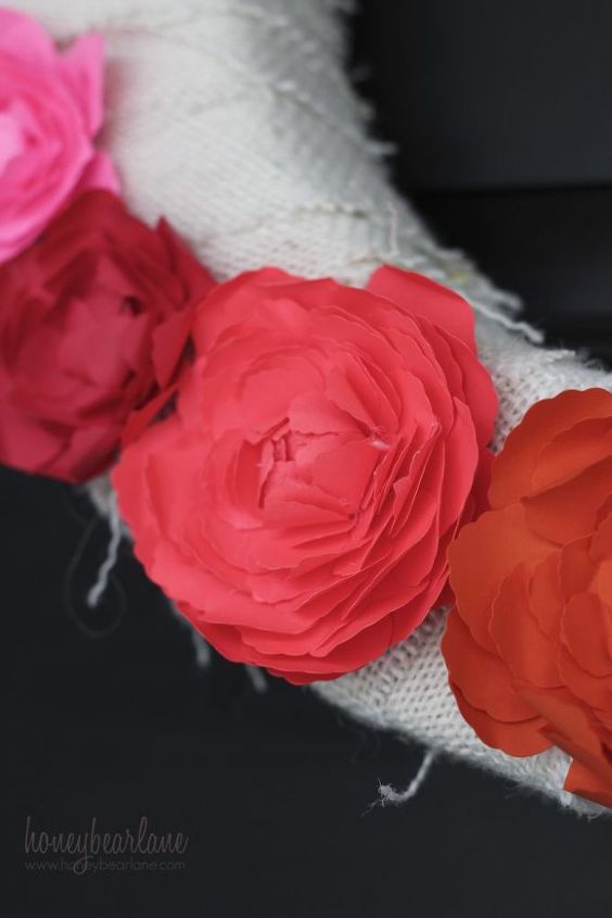 mother s day paper ranunculus wreath