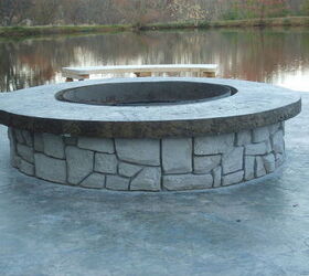 15 fabulous fire pits for your backyard, Concrete with stonework