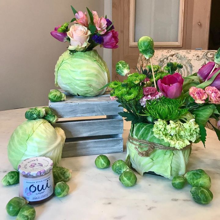 Easter Decor Diy Easter Centerpiece With Cabbage Hometalk