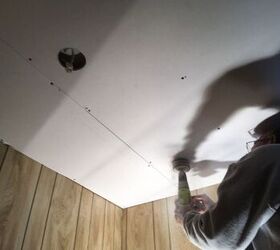 a kitchen reno can really be easy on the pocketbook, 12 holes had to be drilled for the lights